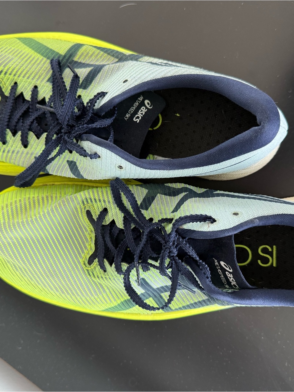 Asics Men’s Neon Yellow Metaspeed size 11.5 - Picture 3 of 6